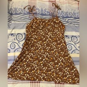 PacSun short brown spaghetti strap dress
